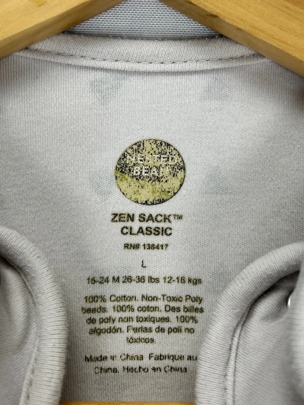 Nested Bean Zen Sack Classic Sleep Sack Size Large 15-24 Months Weighted Chest